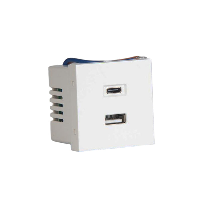 Tronic USB Type-A + Type-C Wall Socket Charging Module