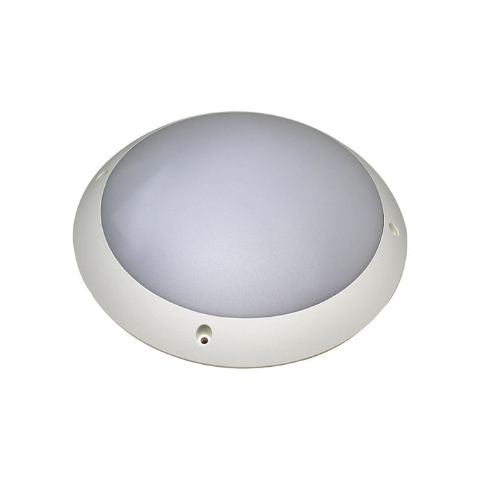 Bulkhead Outdoor Light with Bayer Polycarbonate White 600A1