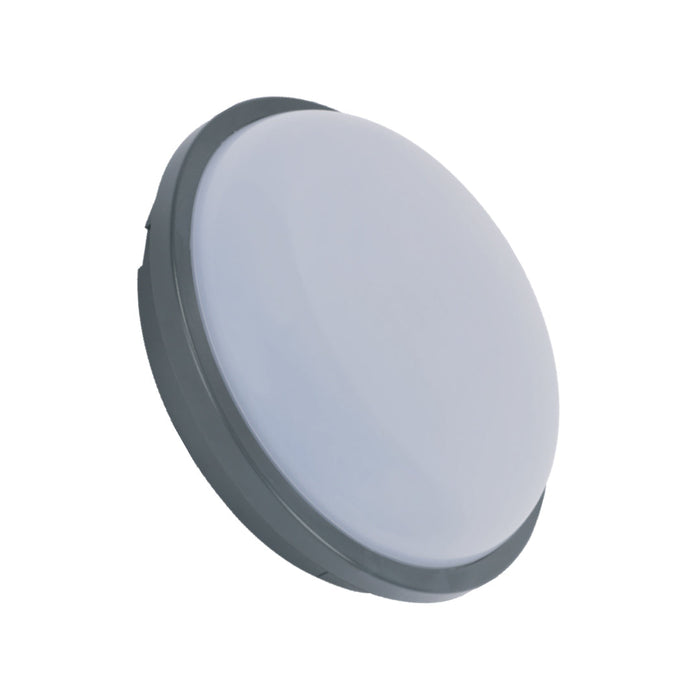 Round Black LED Bulkhead 15W