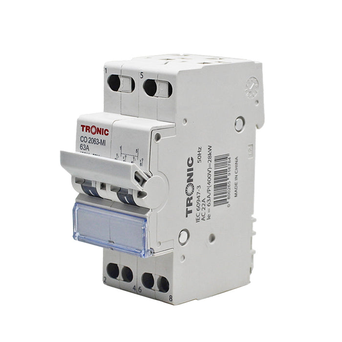 Mini Changeover Switch 63Amps 2 Pole