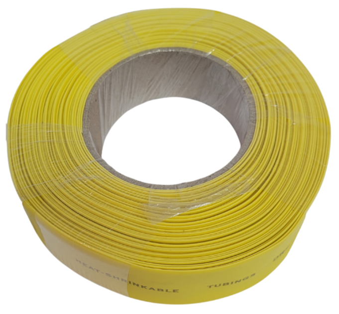 Yellow Heat Shrinkable Tubing 20Mm 100Mtr