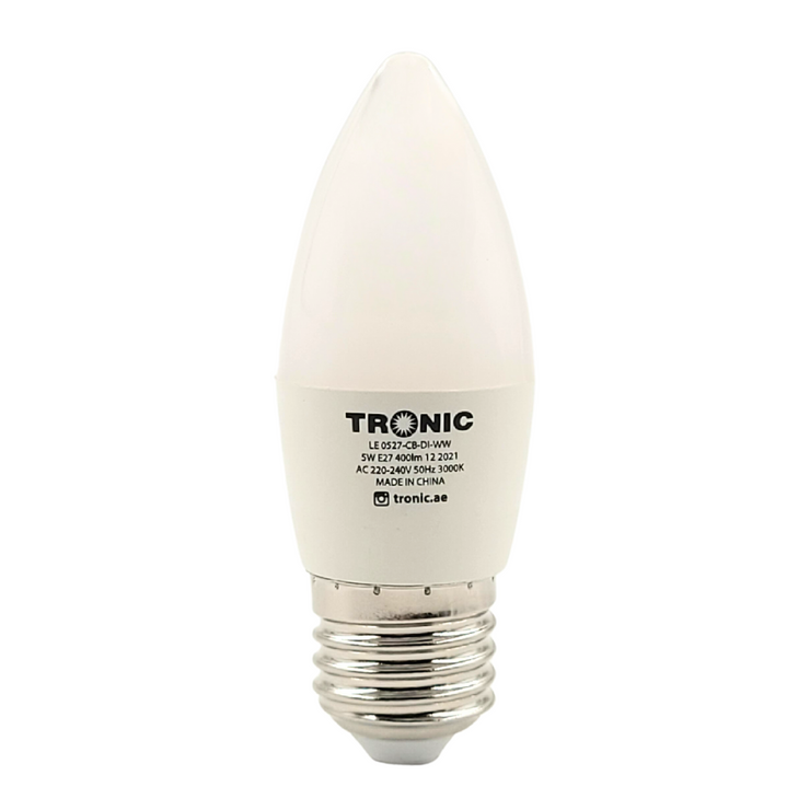 5 Watts Dimmable E27 LED Candle Bulb