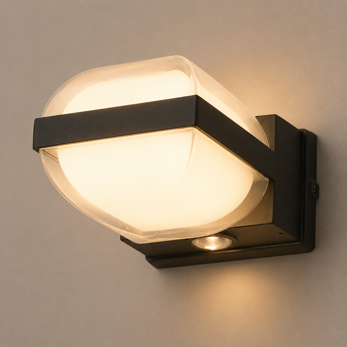 12W LED Outdoor Wall Light - Oval Design