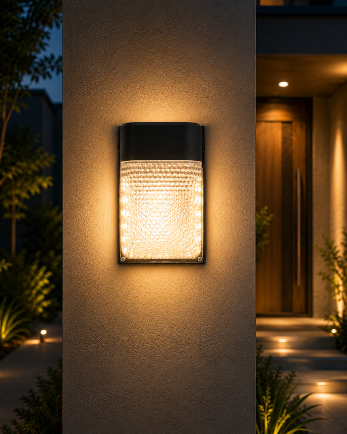 12W LED Outdoor Wall Light – IP44 Warm White