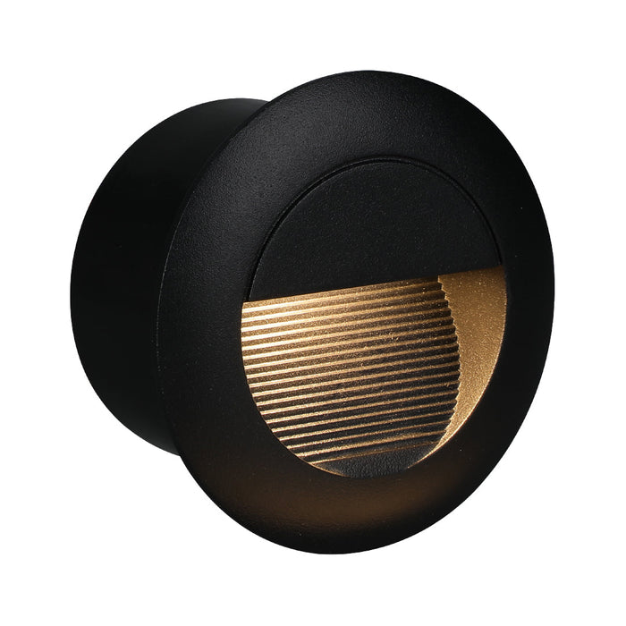 LED Step Light – Round Black Grille 3W, IP54 Rated