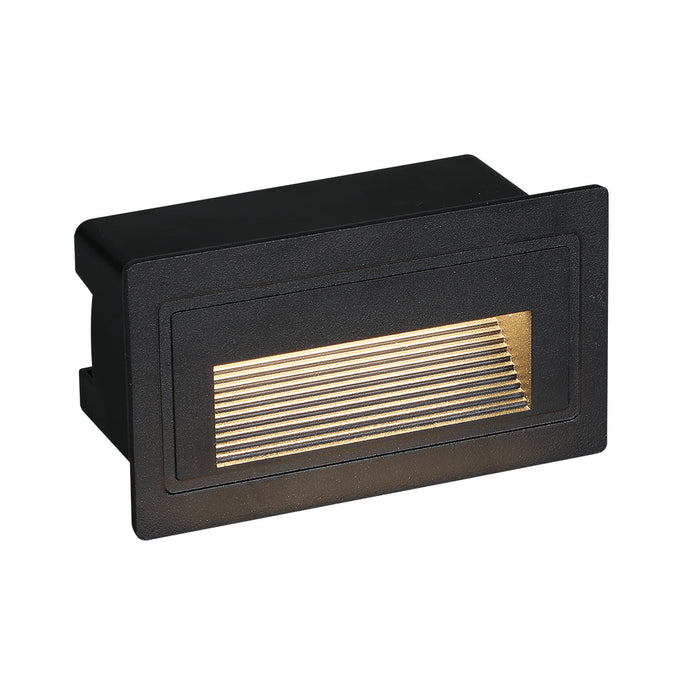 LED Step Light – Black Rectangular 5W, IP54 Rated