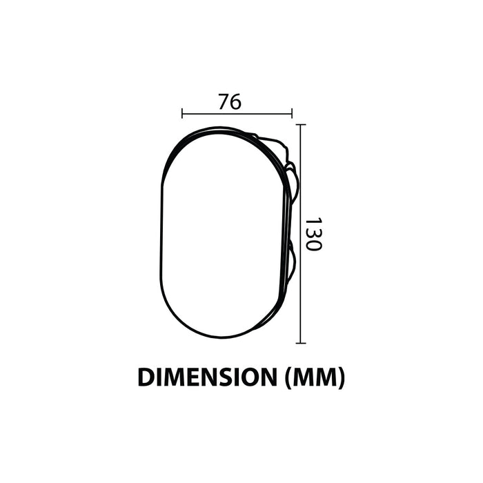 7W LED Outdoor Wall Light – IP54 Warm White