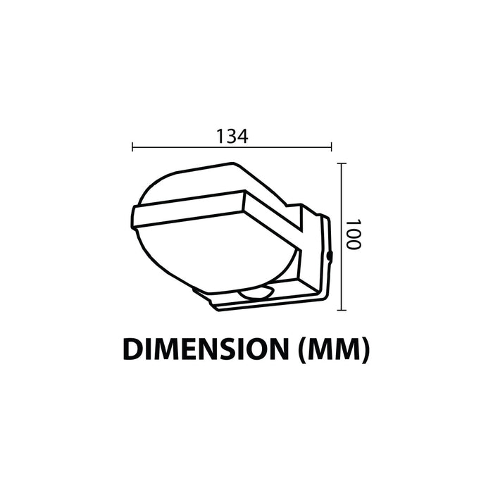 12W LED Outdoor Wall Light - Oval Design