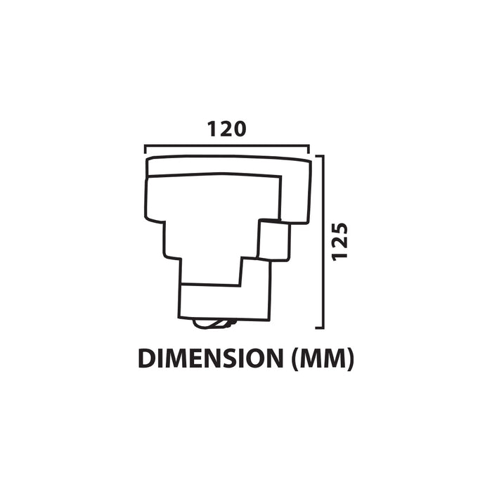 6W LED Outdoor Wall Light – IP54 Warm White