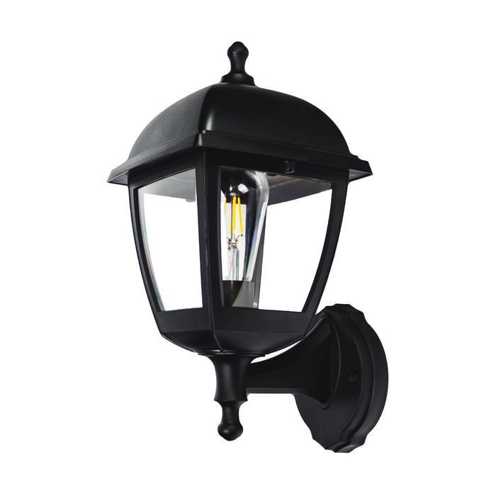 Classic Lantern Outdoor Wall Light – E27 IP44 Black