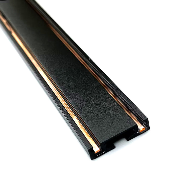 2-Metre Magnetic Track Rail – Black Aluminium