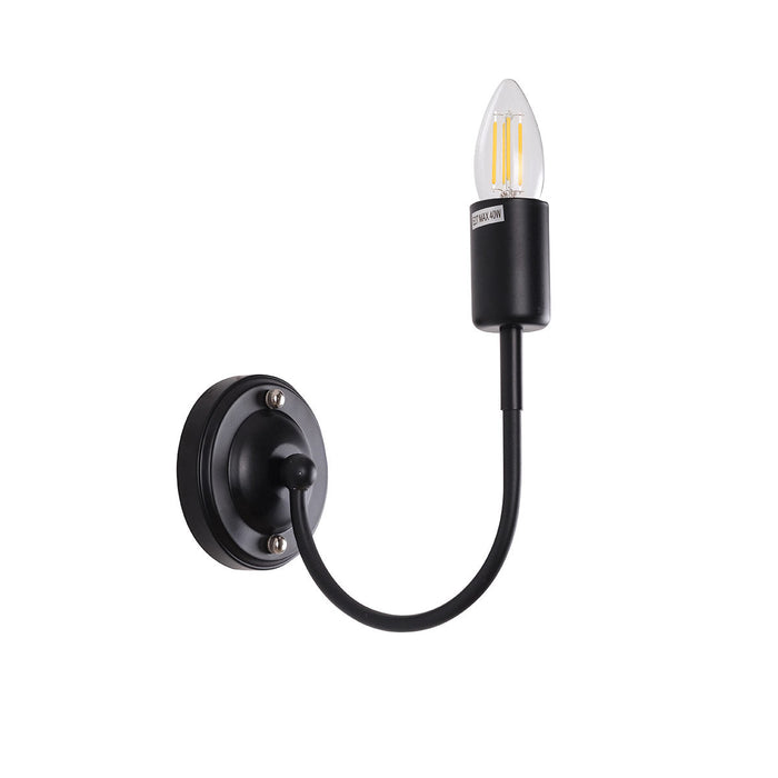 Iron Wall Lamp Black 1XE27 BK