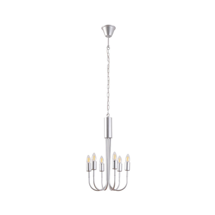 Iron Wall Lamp Silver 6XE27 SI