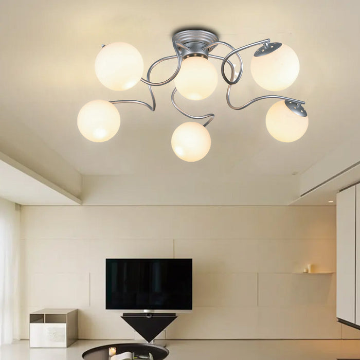 Modern Design Globe Frosted Glass Shades Ceiling Light