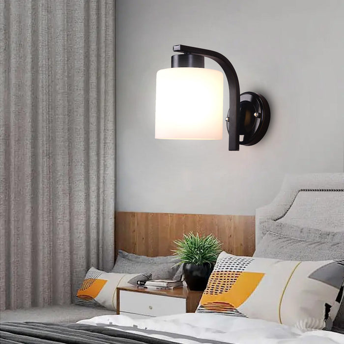 White Glass Wall Lamp