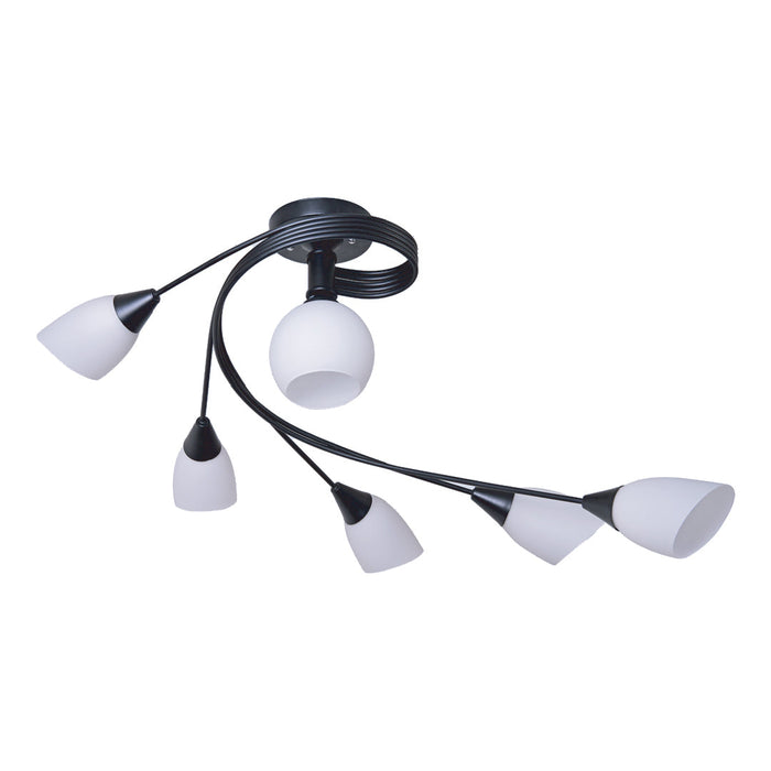 Twisted Vintage Lighting Fixture With Frosted Glass