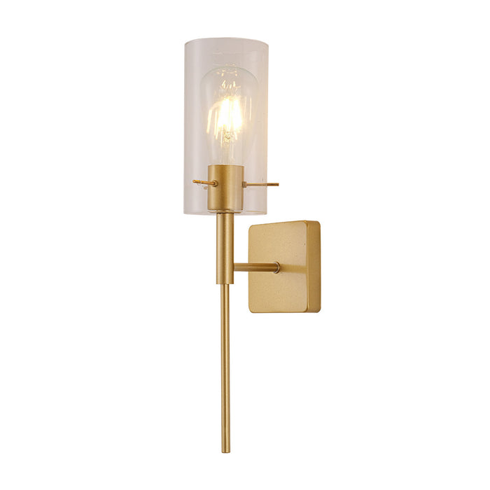 Modern Wall Lamp – Gold & Clear Glass