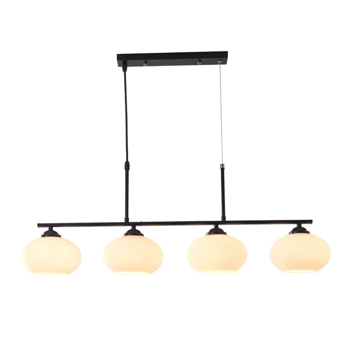 Black and White 4-Light Linear Pendant