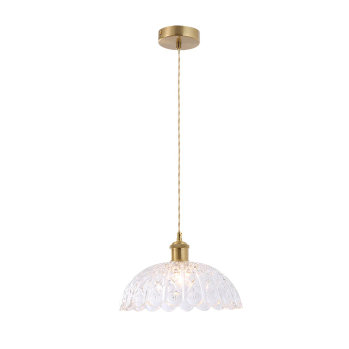 Vintage Clear Glass Pendant Lamp – Decorative E27 Hanging Light