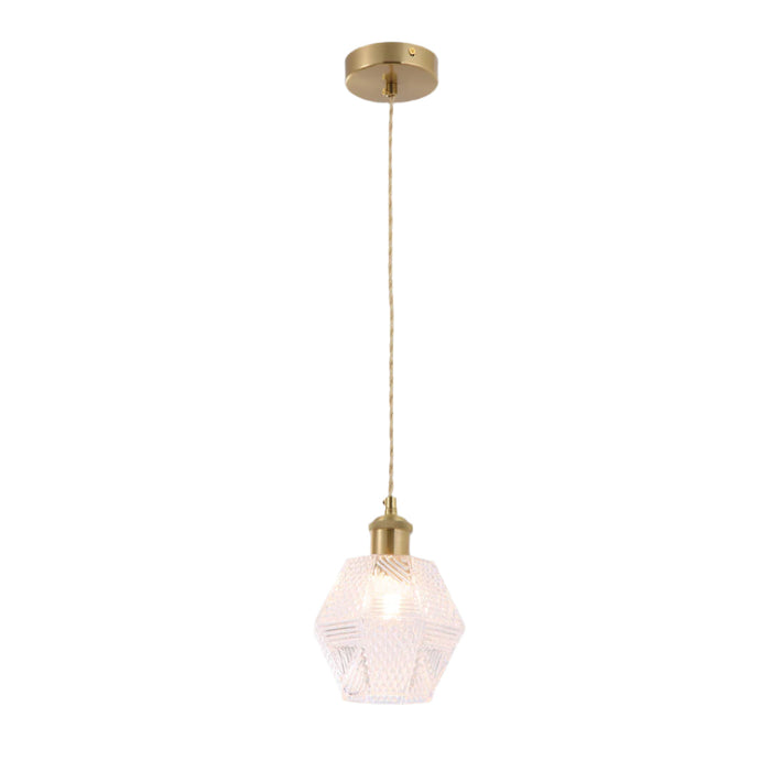 Diamond-Cut Glass Pendant Light 1*E27