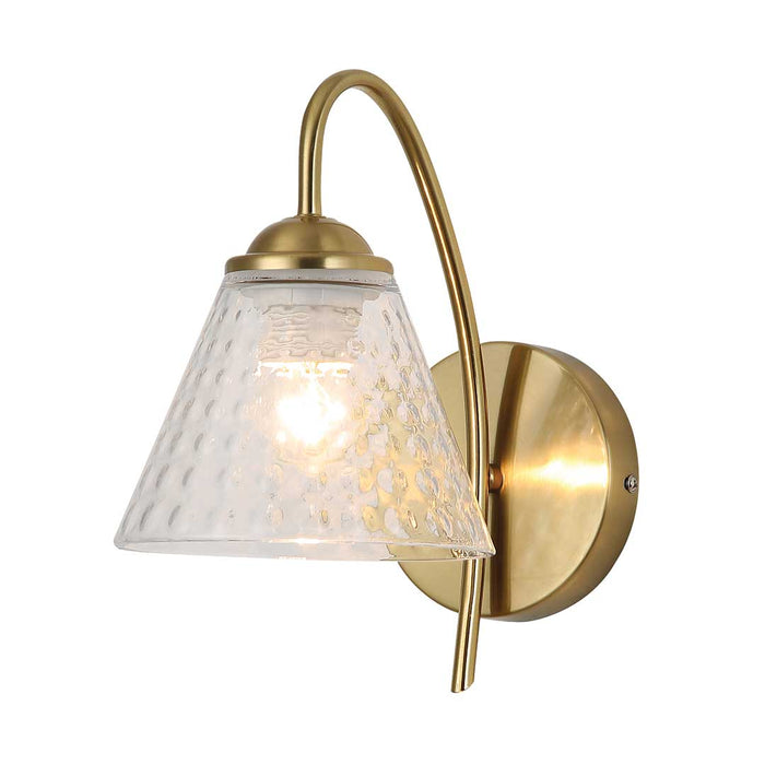 Modern Hammered Glass Wall Light