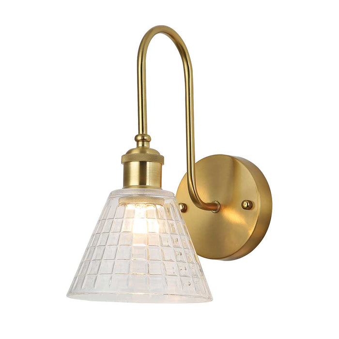 Clear Glass Cone Wall Light