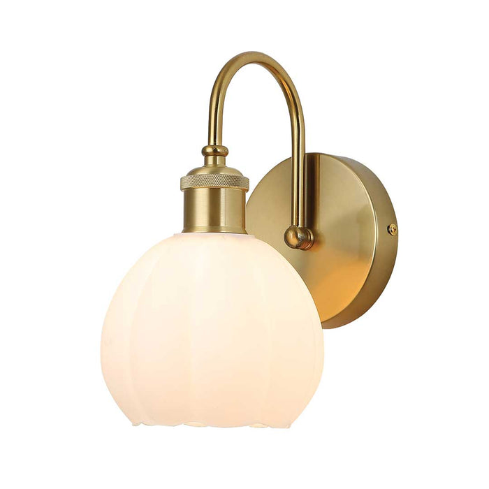 Vintage Tulip Frosted Globe Wall Light