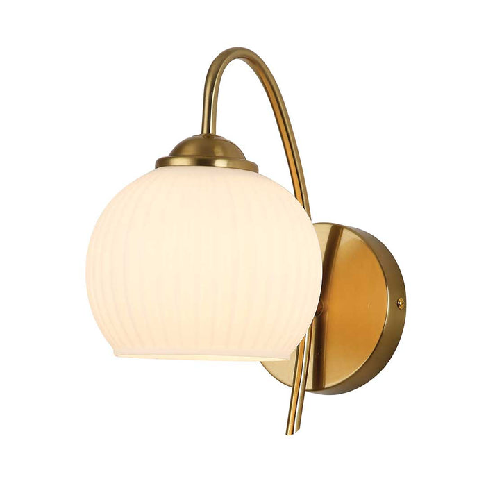 Textured Frosted Globe Wall Light