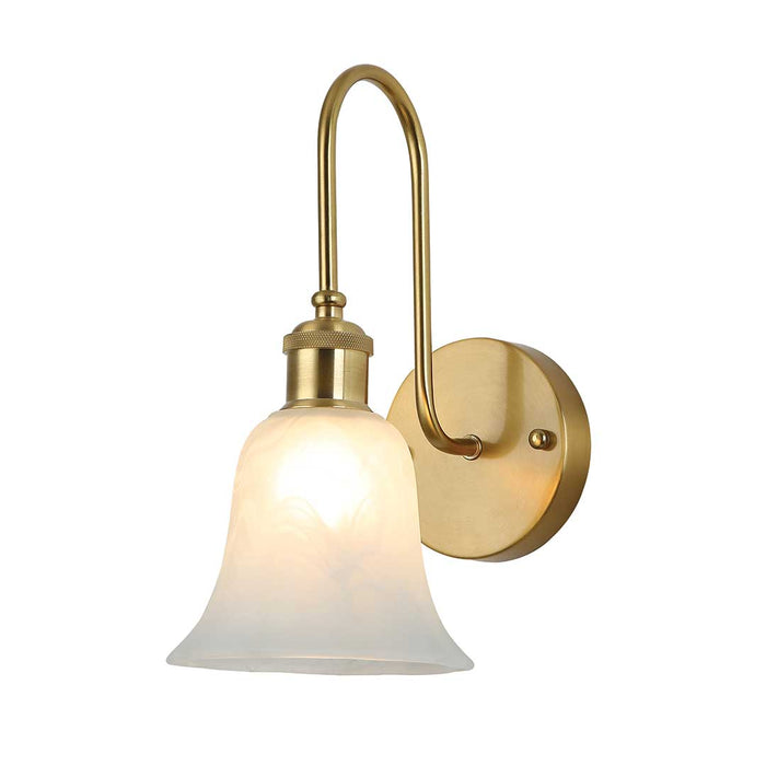 Elegant Draped Frosted Glass Wall Light