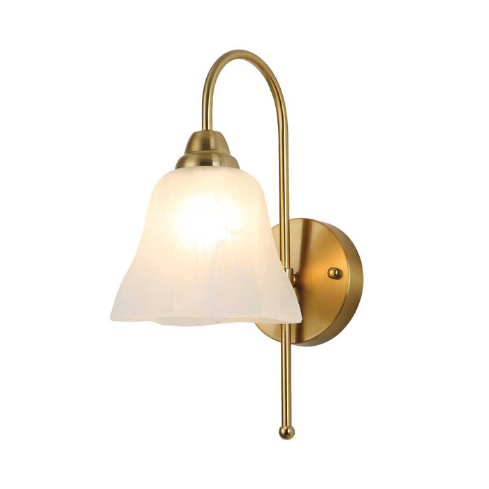 Curved Bell Frosted Wall Light