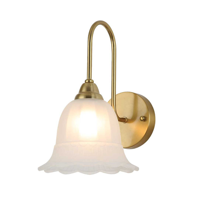 Victorian Fluted Frosted Glass Wall Light