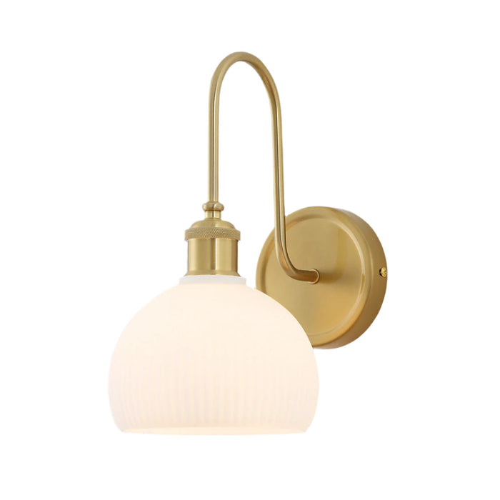 Modern Frosted Glass Dome Wall Light