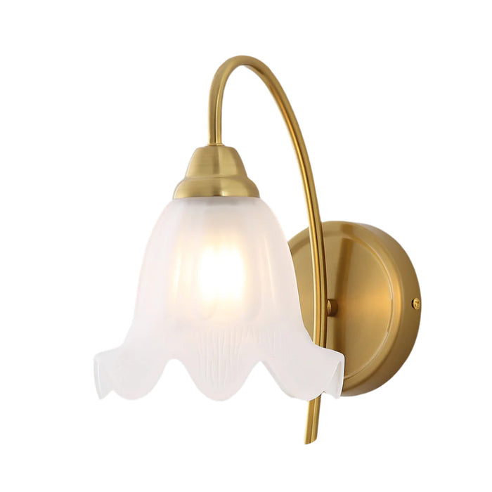 Elegant Tulip Frosted Glass Wall Light