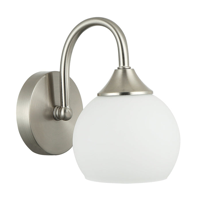 Elegant Silver and White Wall Lamp