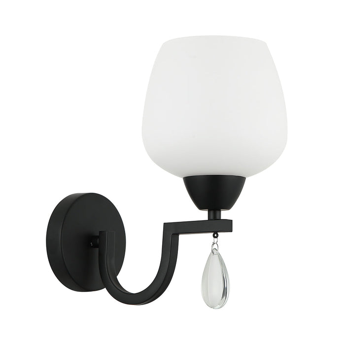 Decorative Wall Lamp – Black & White, E27 Base, Iron & Glass Build