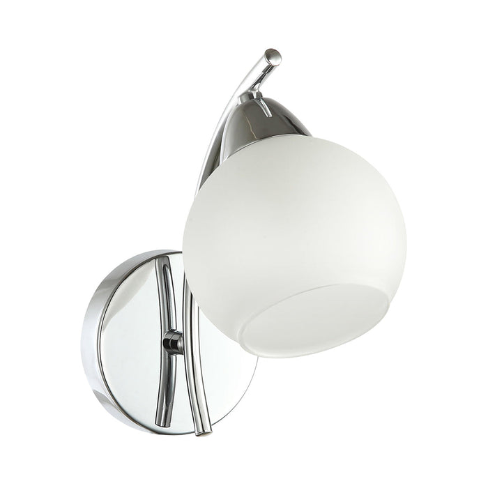 Silver & White Wall Lamp