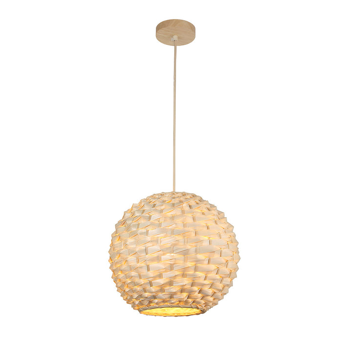 Natural Bamboo Sphere Pendant Light