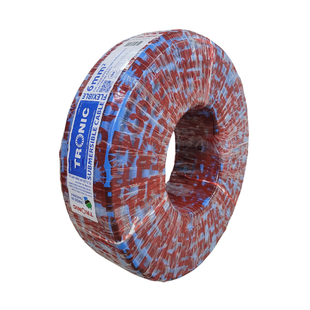 6mm 4 Core Flexible Submersible Cable Tronic Tanzania