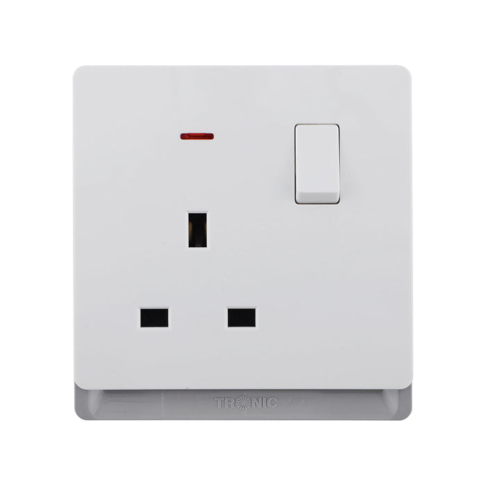 13A Single Switch Socket with Neon Indicator – Ivory