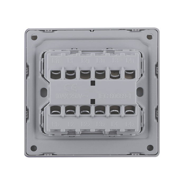 4 Gang 1 Way Switch – Black