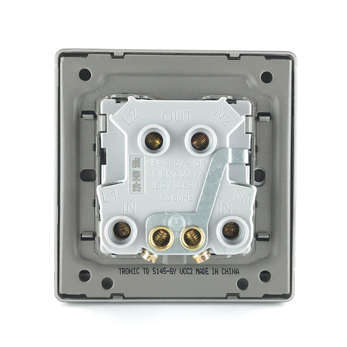 Grey Double Pole Switch - 45Amps
