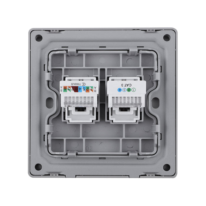 Ivory Telephone + PC Socket (CAT6)