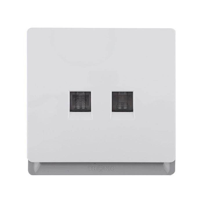 Ivory Telephone + PC Socket (CAT6)