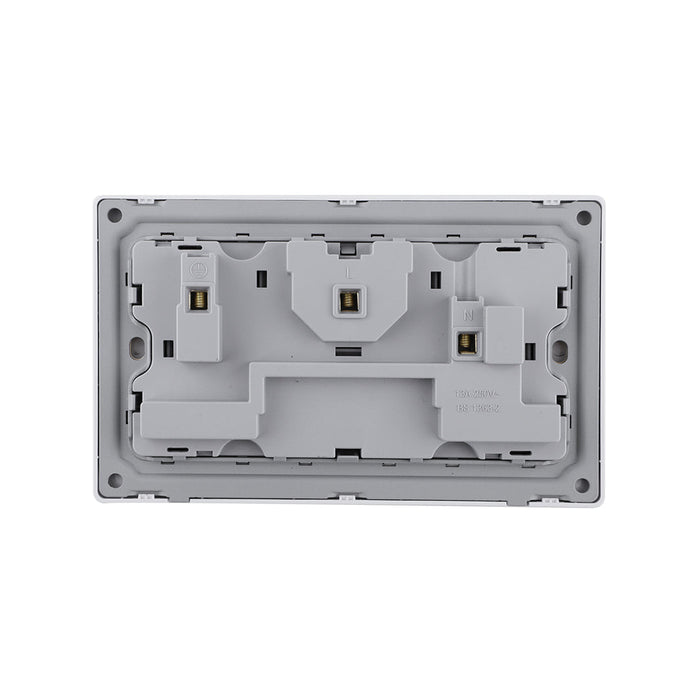 Double 13A Socket with Switch & Neon Indicator – Ivory