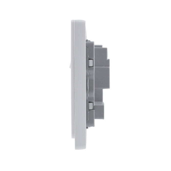 Double 13A Socket with Switch & Neon Indicator – Ivory