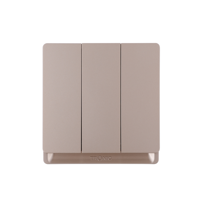 Gold 3-Gang 2-Way Switch