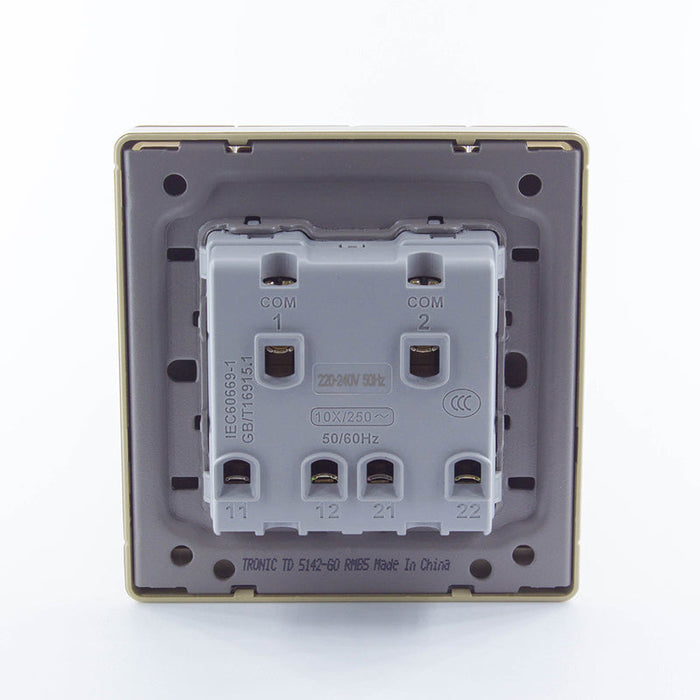 Gold 4-Gang 2-Way Switch