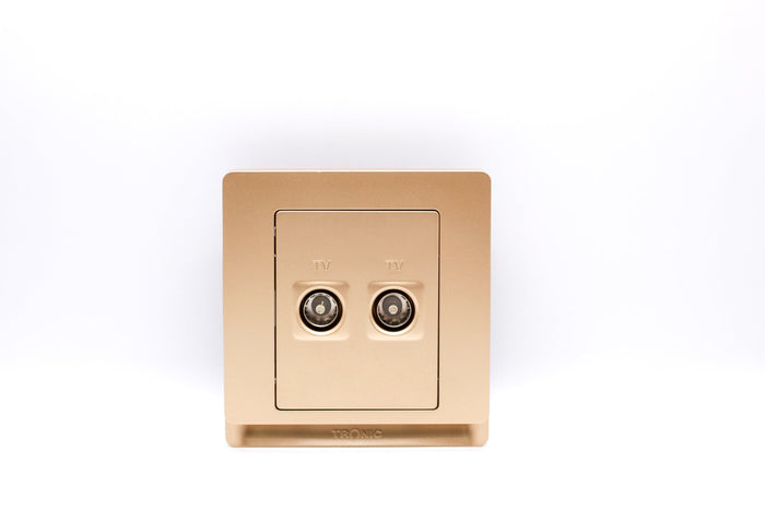 Dual (2G) TV Socket – Gold