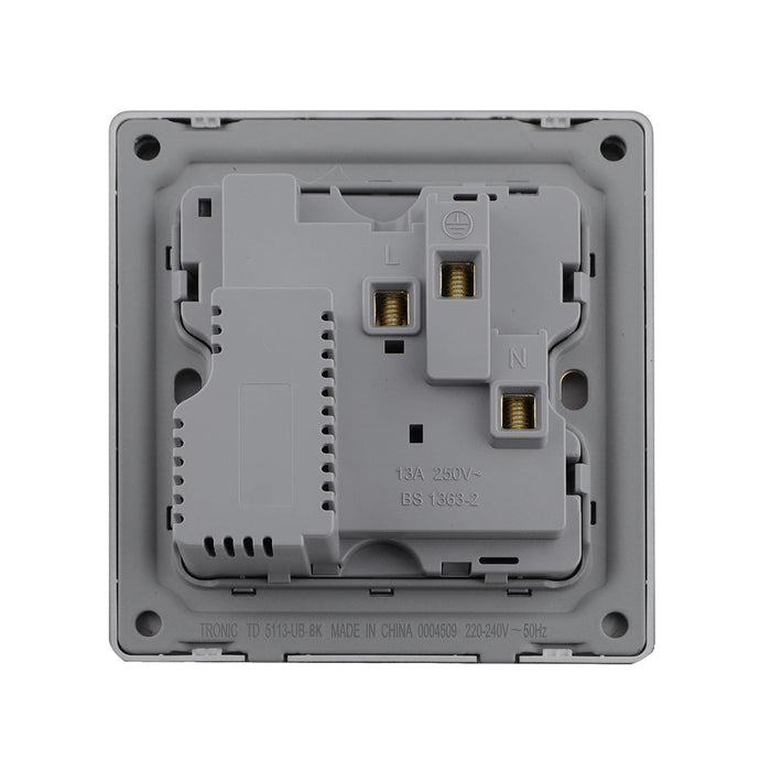 Single Socket with USB-A & Type-C – Black Finish
