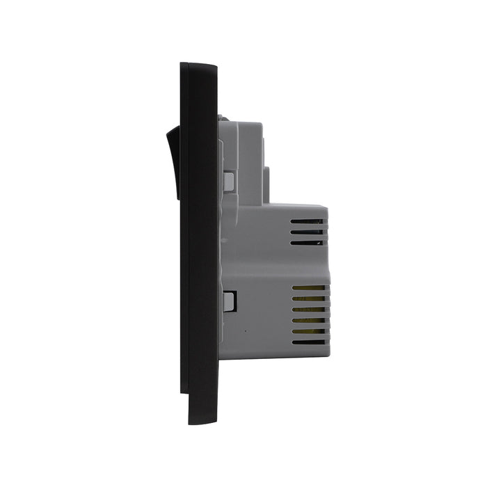 Single Socket with USB-A & Type-C – Black Finish